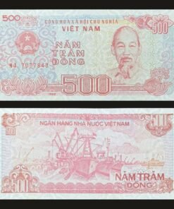 Vietnam 500 Dong Banknote 1988 UNC Condition Ho Chi Minh & Haiphong Port Ships RARE