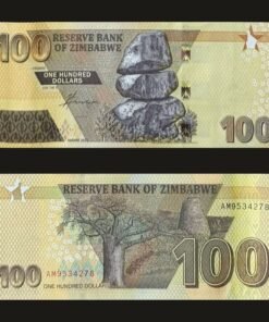 Zimbabwe 100 Dollars Banknote 2023 Baobab Tree Great Zimbabwe RARE