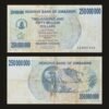 Zimbabwe 250 Million Dollars Bearer Cheque 2008 Hyperinflation Elephant RARE